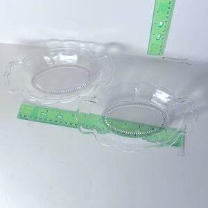 Set of two pressed glass celery or relish dishes
